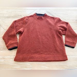 Women's Natural Reflections MEDIUM Fleece Rust Colored w Piping